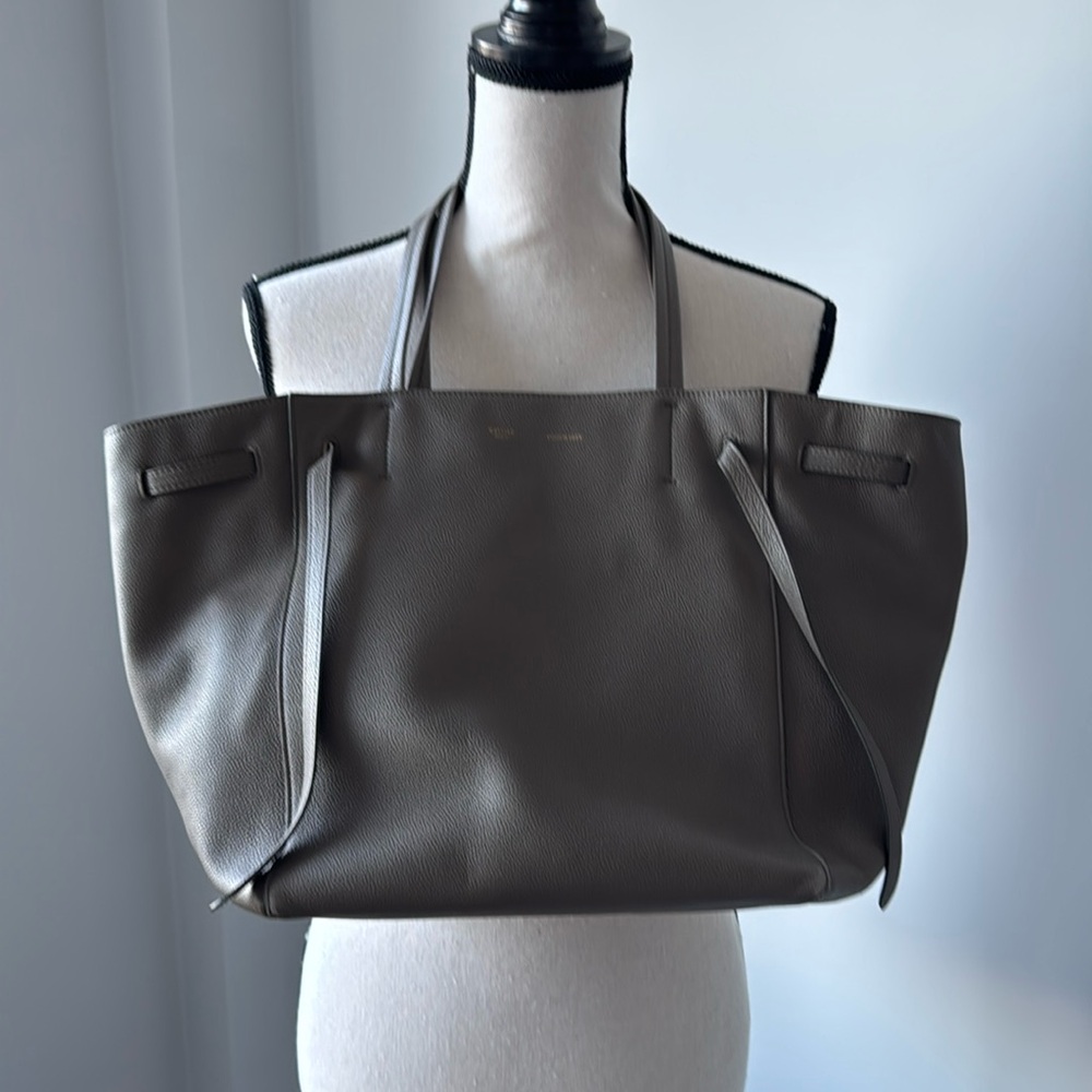 Celine Phantom Cabas Gray Leather Tote